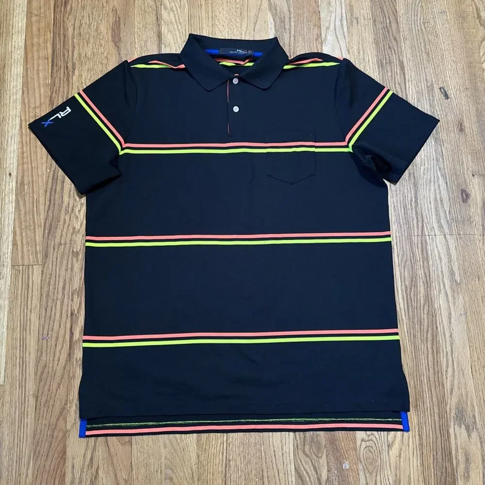 RALPH LAUREN RLX THE BILTMORE SHORT SLEEVE POLO SHIRT LARGE GOLF ACTIVE